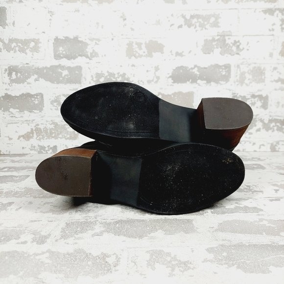 New Bella Vita Sarina Womens Black Block Heel Wide Lace Up Booties H174 - Picture 8 of 11